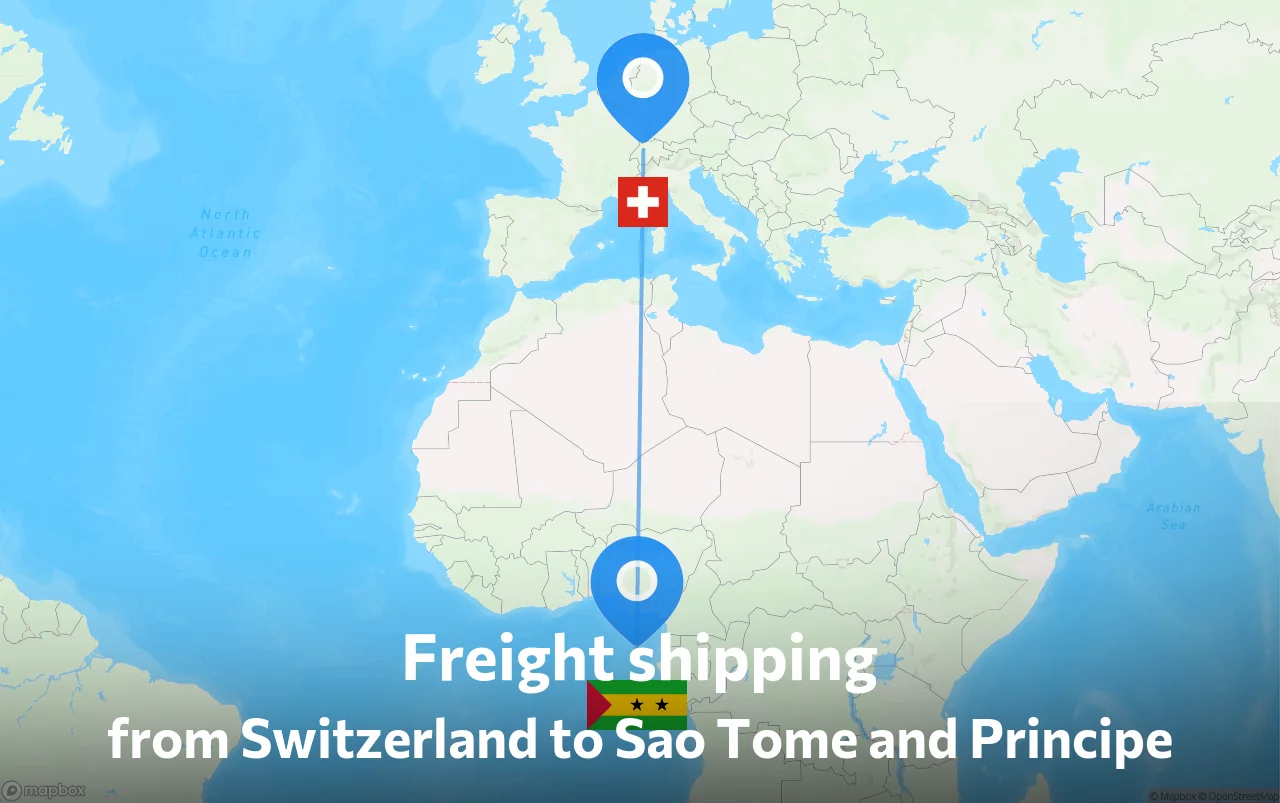 Shipping route from Switzerland to Sao Tome and Principe