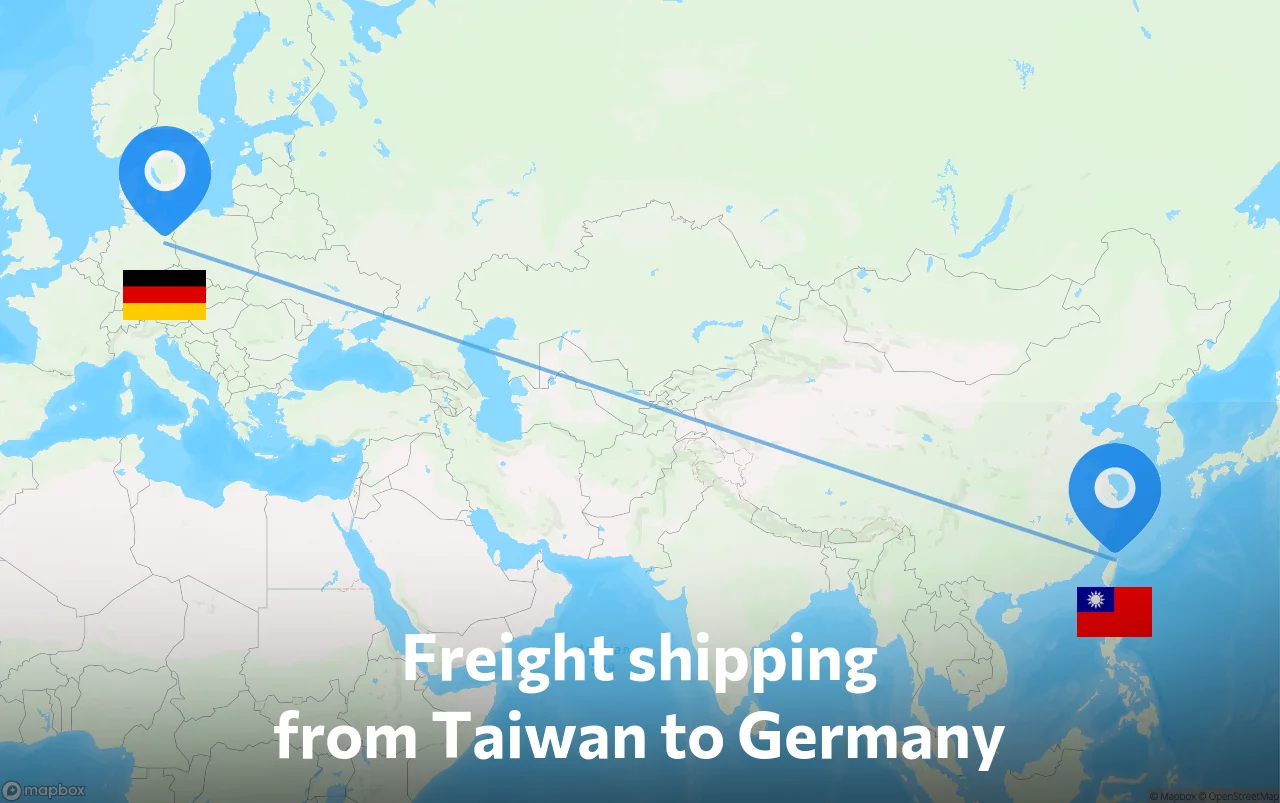 Shipping route from Taiwan to Germany