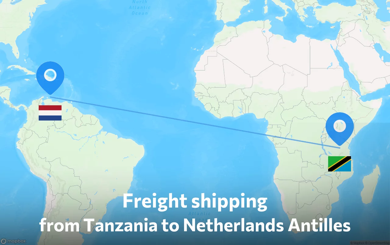 Shipping route from Tanzania to Netherlands Antilles