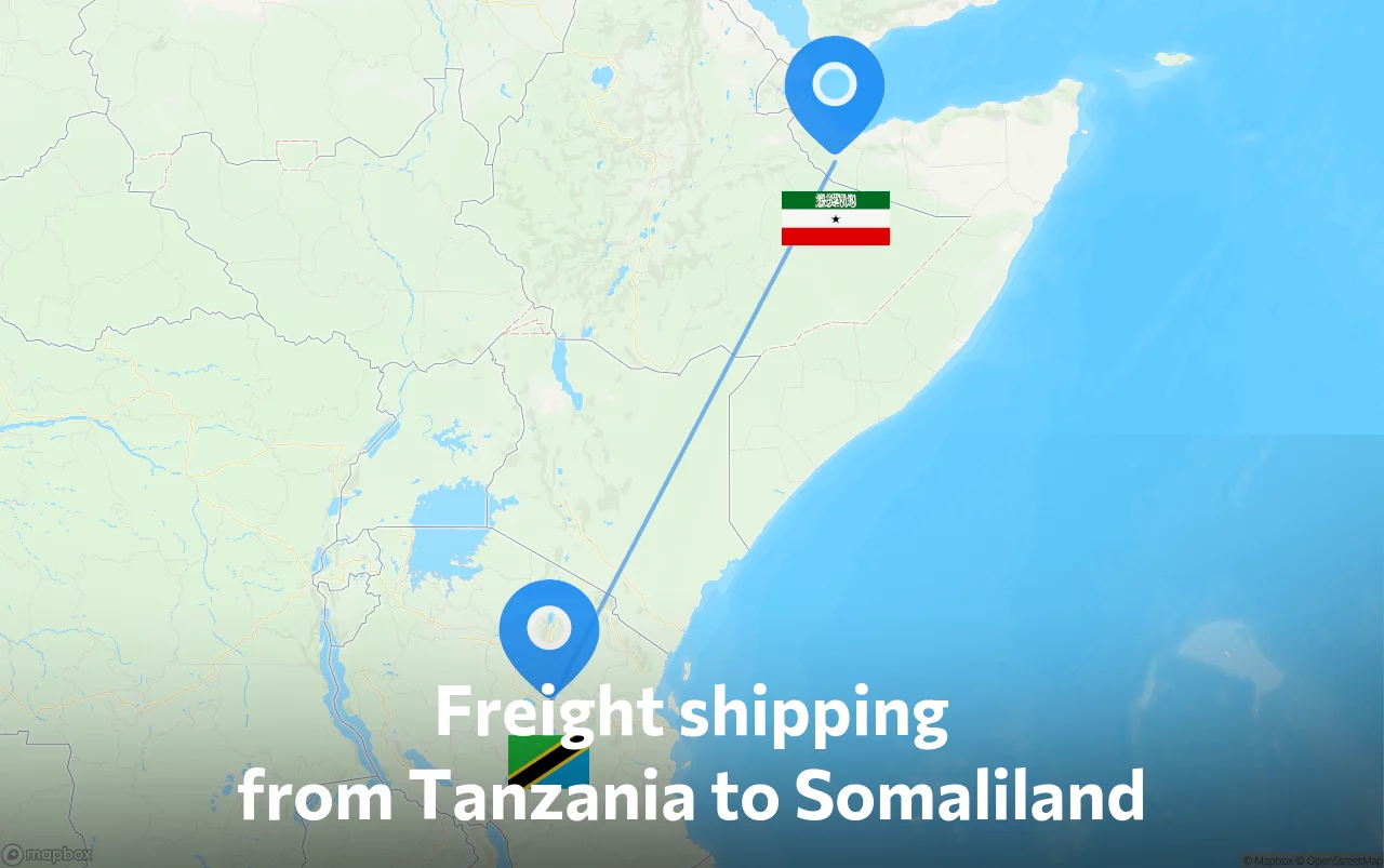 Shipping route from Tanzania to Somaliland