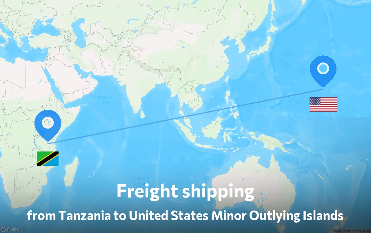 Shipping route from Tanzania to United States Minor Outlying Islands