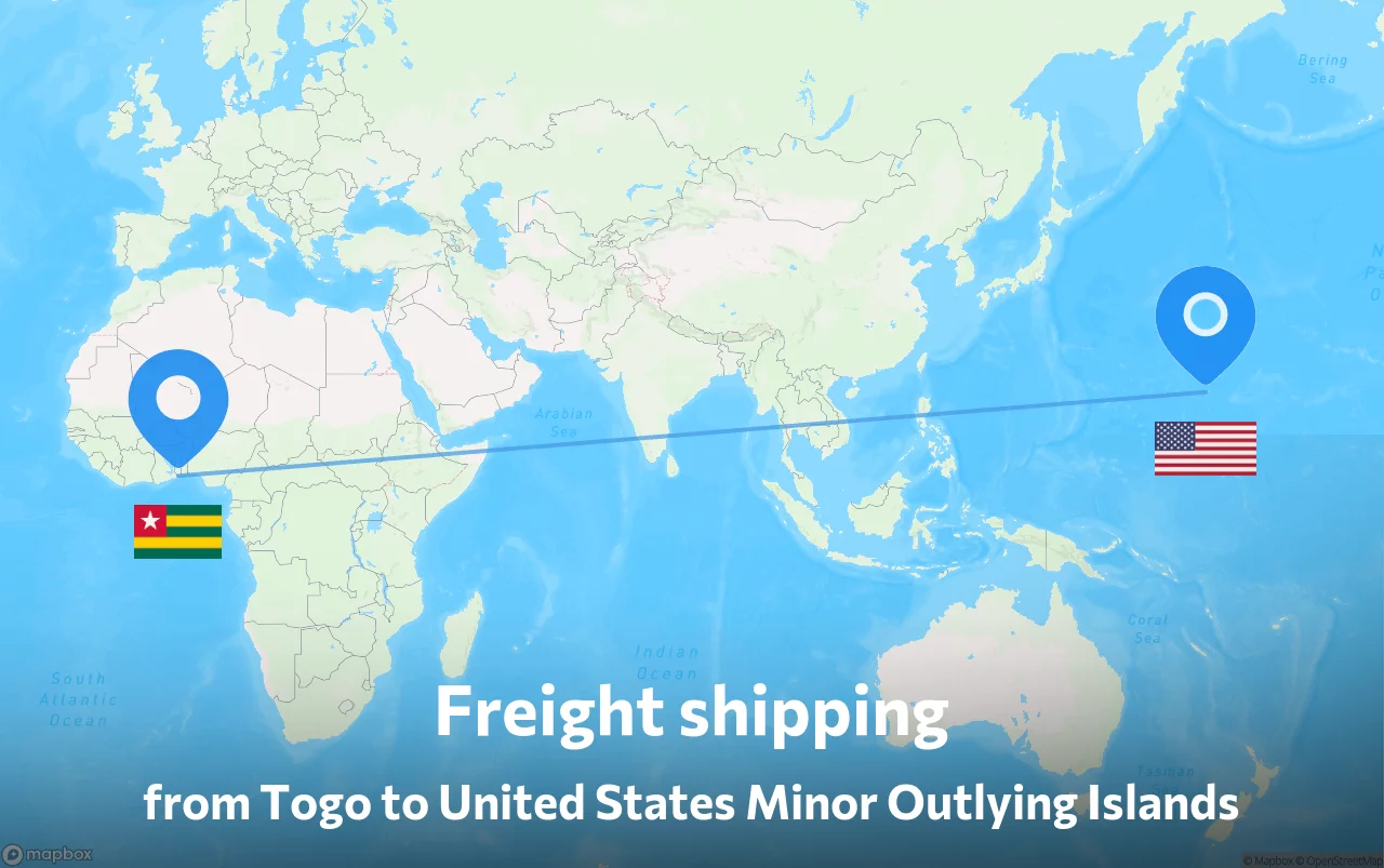 Shipping route from Togo to United States Minor Outlying Islands