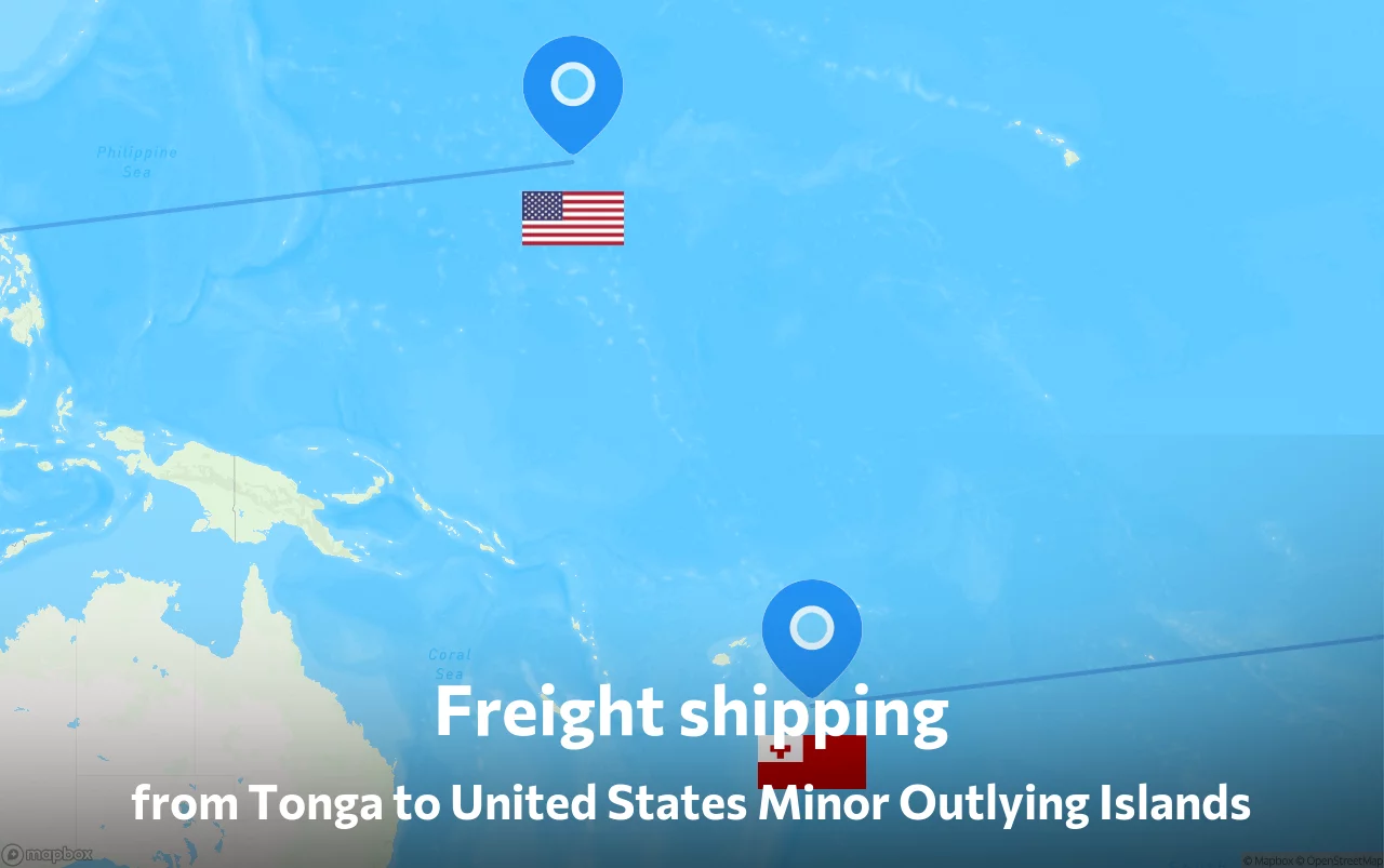 Shipping route from Tonga to United States Minor Outlying Islands