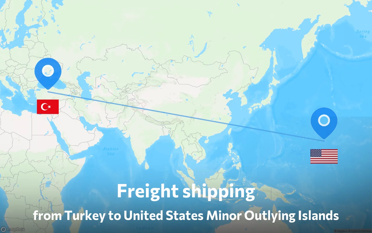 Shipping route from Turkey to United States Minor Outlying Islands