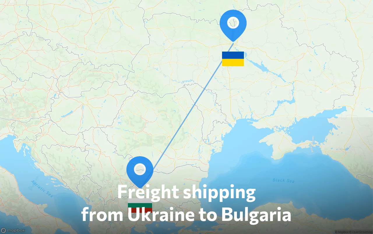 Shipping route from Ukraine to Bulgaria