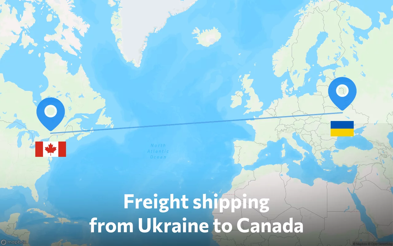 Shipping route from Ukraine to Canada