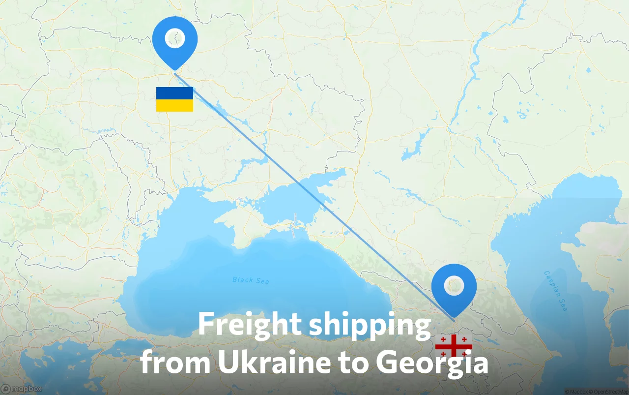 Shipping route from Ukraine to Georgia