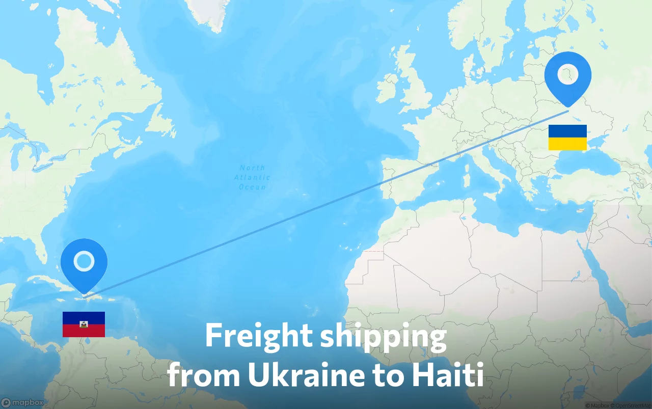 Shipping route from Ukraine to Haiti