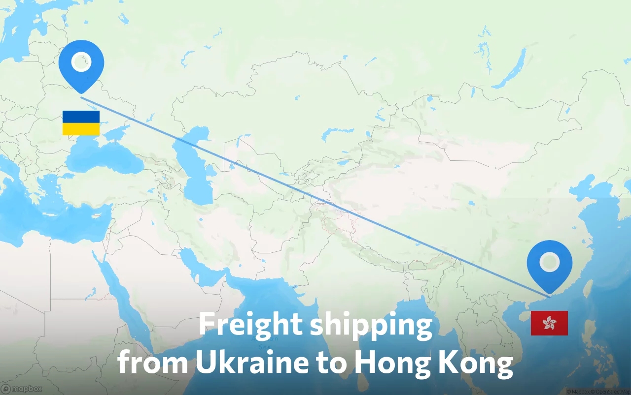 Shipping route from Ukraine to Hong Kong