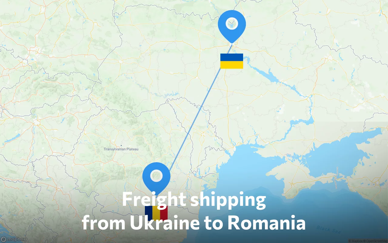 Shipping route from Ukraine to Romania