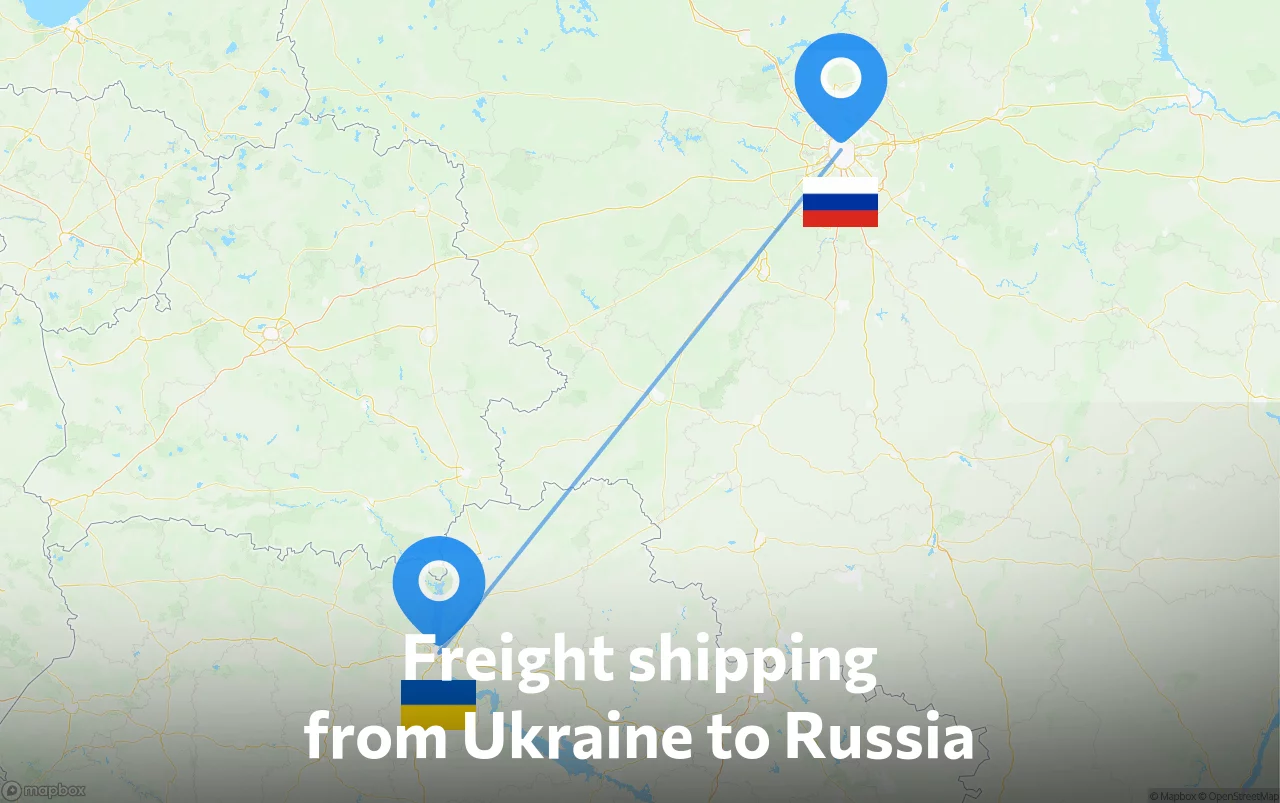 Shipping route from Ukraine to Russia