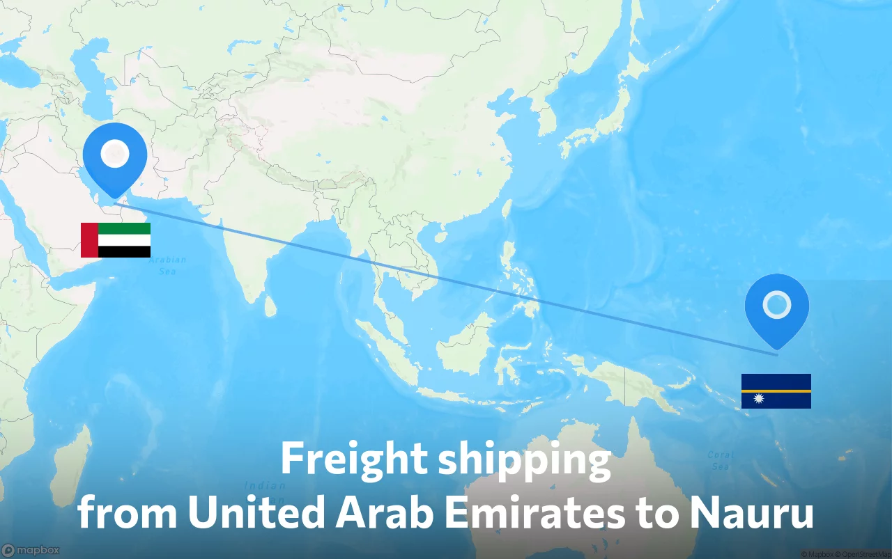 Shipping route from United Arab Emirates to Nauru