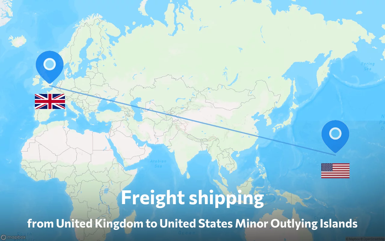 Shipping route from United Kingdom to United States Minor Outlying Islands