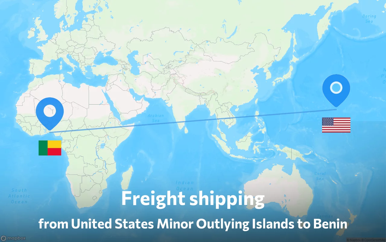 Shipping route from United States Minor Outlying Islands to Benin