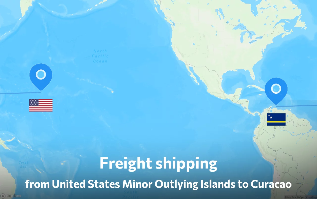Shipping route from United States Minor Outlying Islands to Curacao