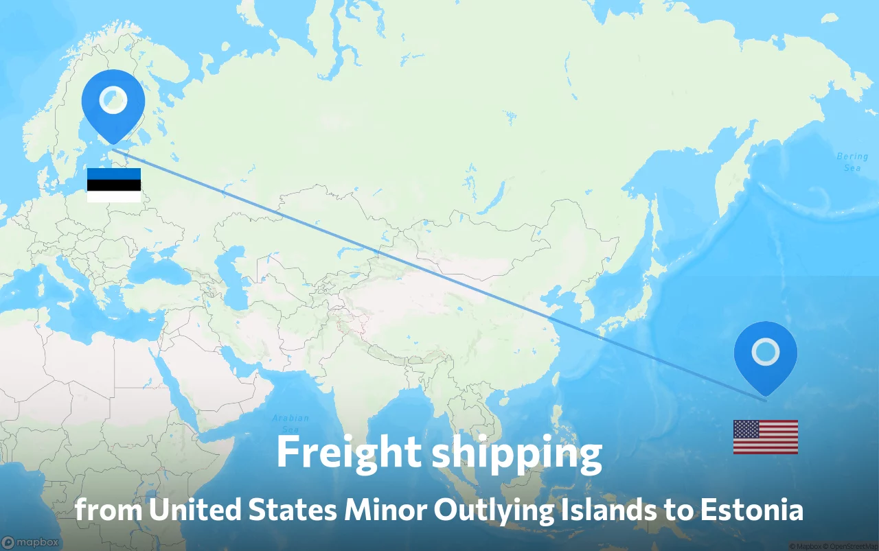 Shipping route from United States Minor Outlying Islands to Estonia