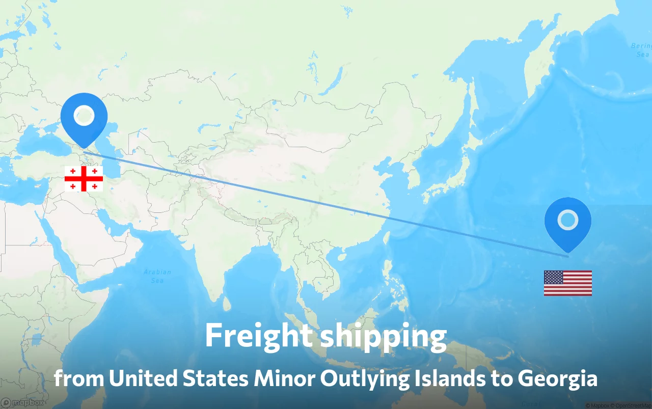 Shipping route from United States Minor Outlying Islands to Georgia