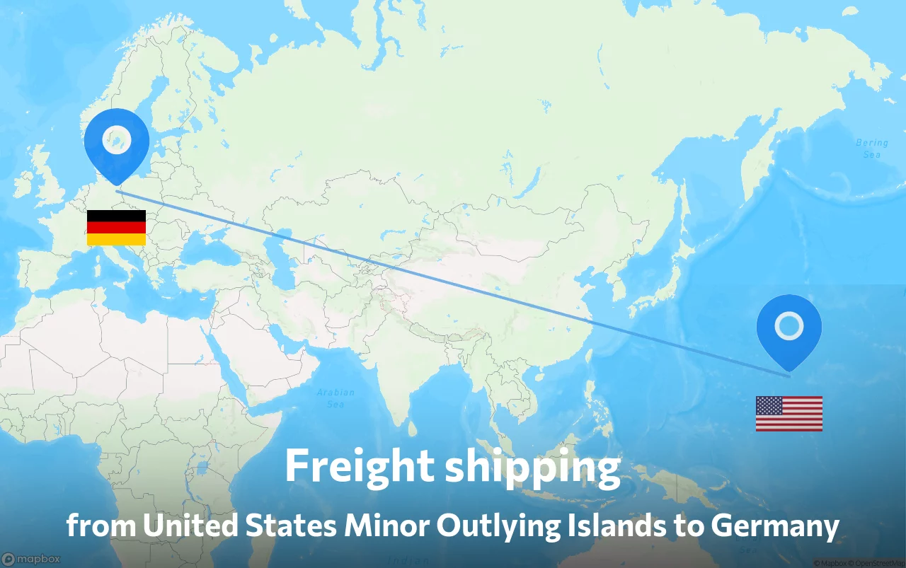 Shipping route from United States Minor Outlying Islands to Germany