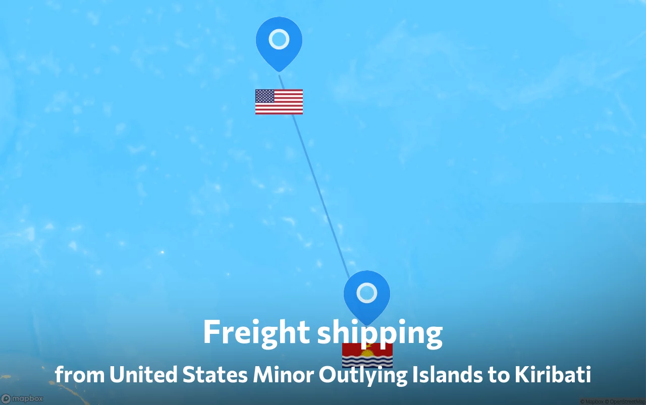 Shipping route from United States Minor Outlying Islands to Kiribati