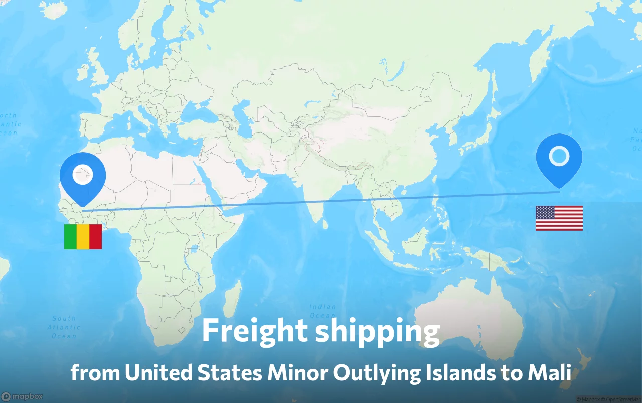 Shipping route from United States Minor Outlying Islands to Mali