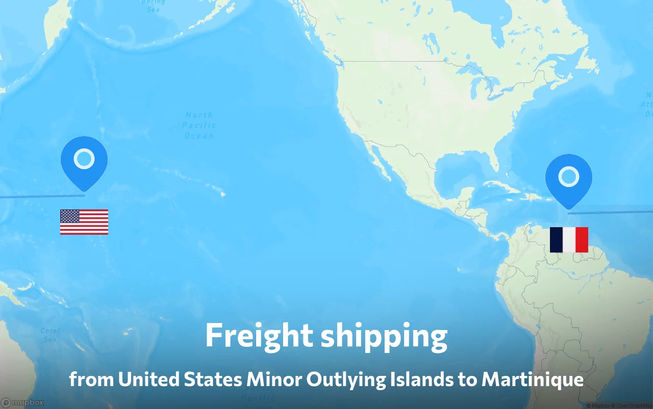 Shipping route from United States Minor Outlying Islands to Martinique
