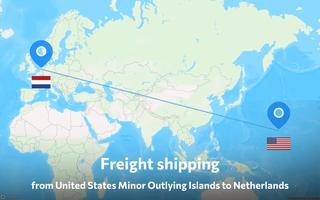 Shipping route from United States Minor Outlying Islands to Netherlands
