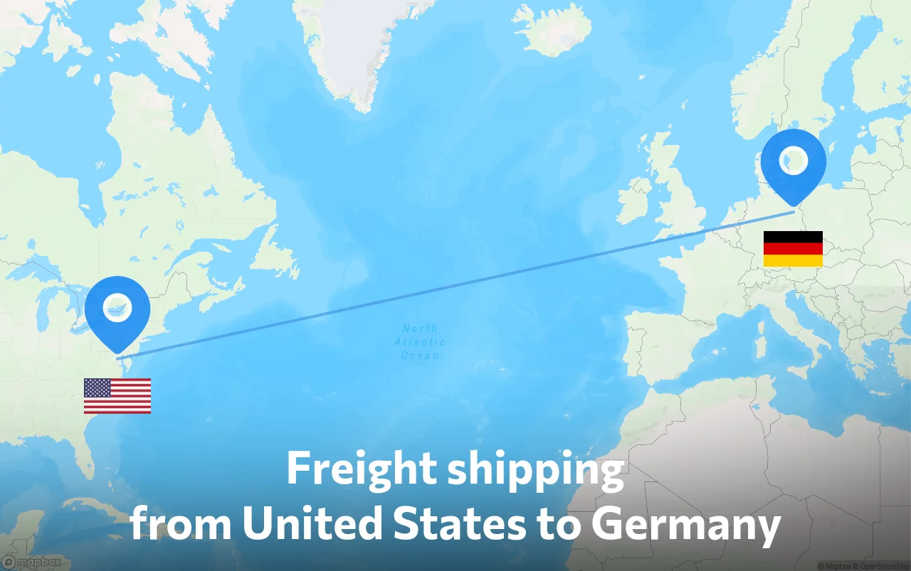 Shipping route from United States to Germany