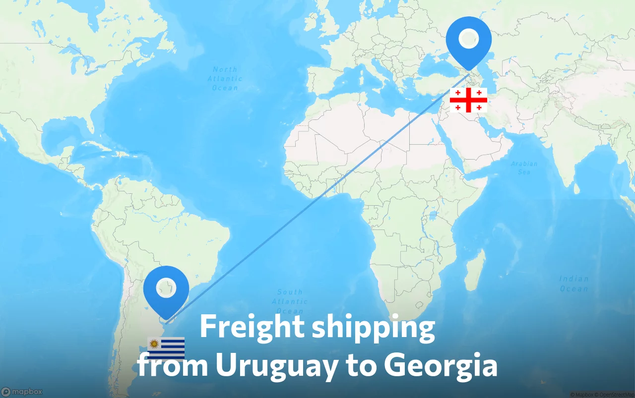 Shipping route from Uruguay to Georgia