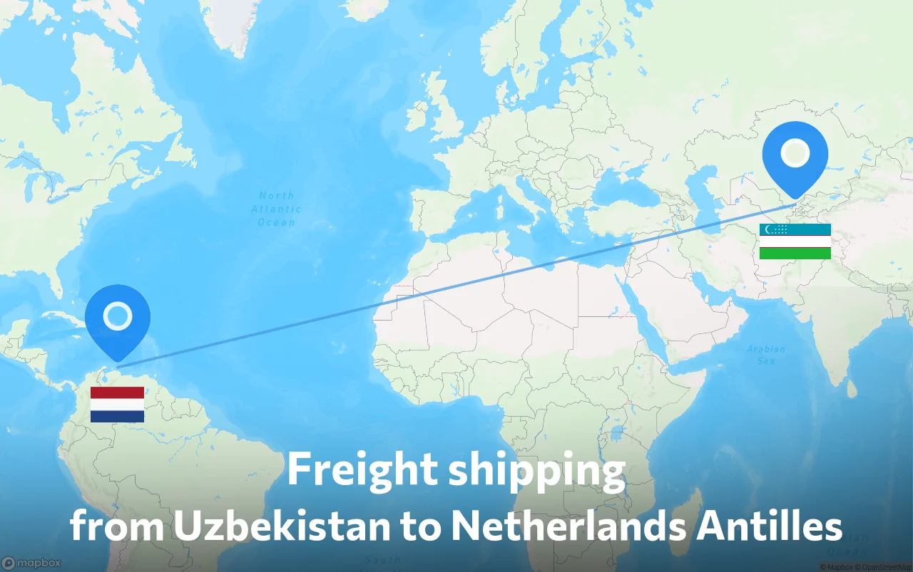Shipping route from Uzbekistan to Netherlands Antilles