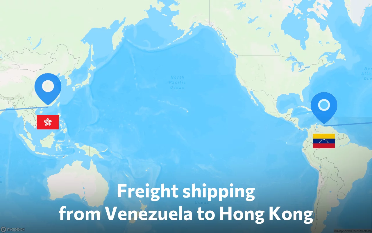 Shipping route from Venezuela to Hong Kong