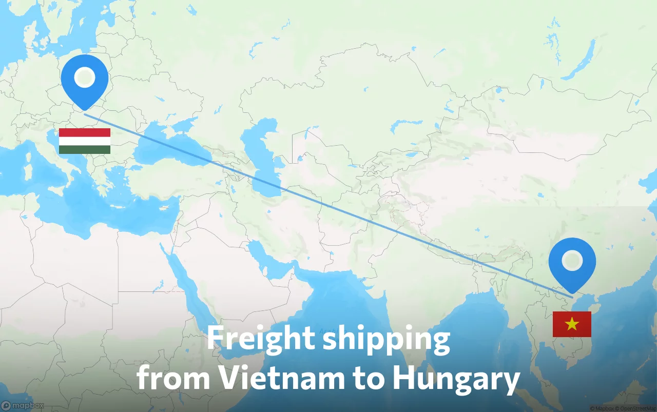 Shipping route from Vietnam to Hungary