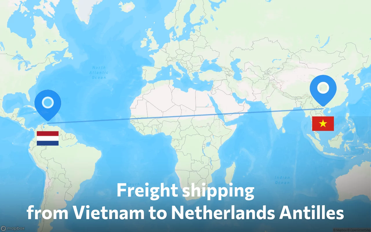 Shipping route from Vietnam to Netherlands Antilles
