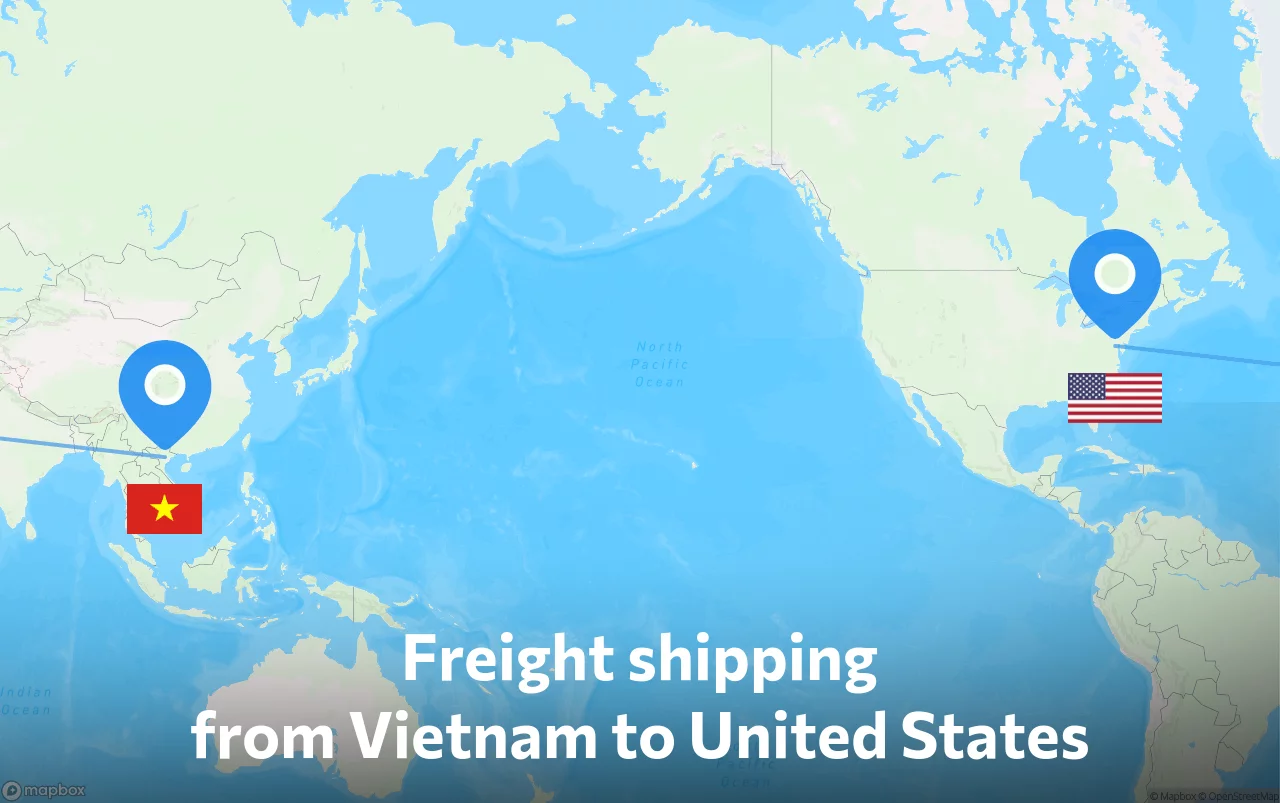 Shipping route from Vietnam to United States